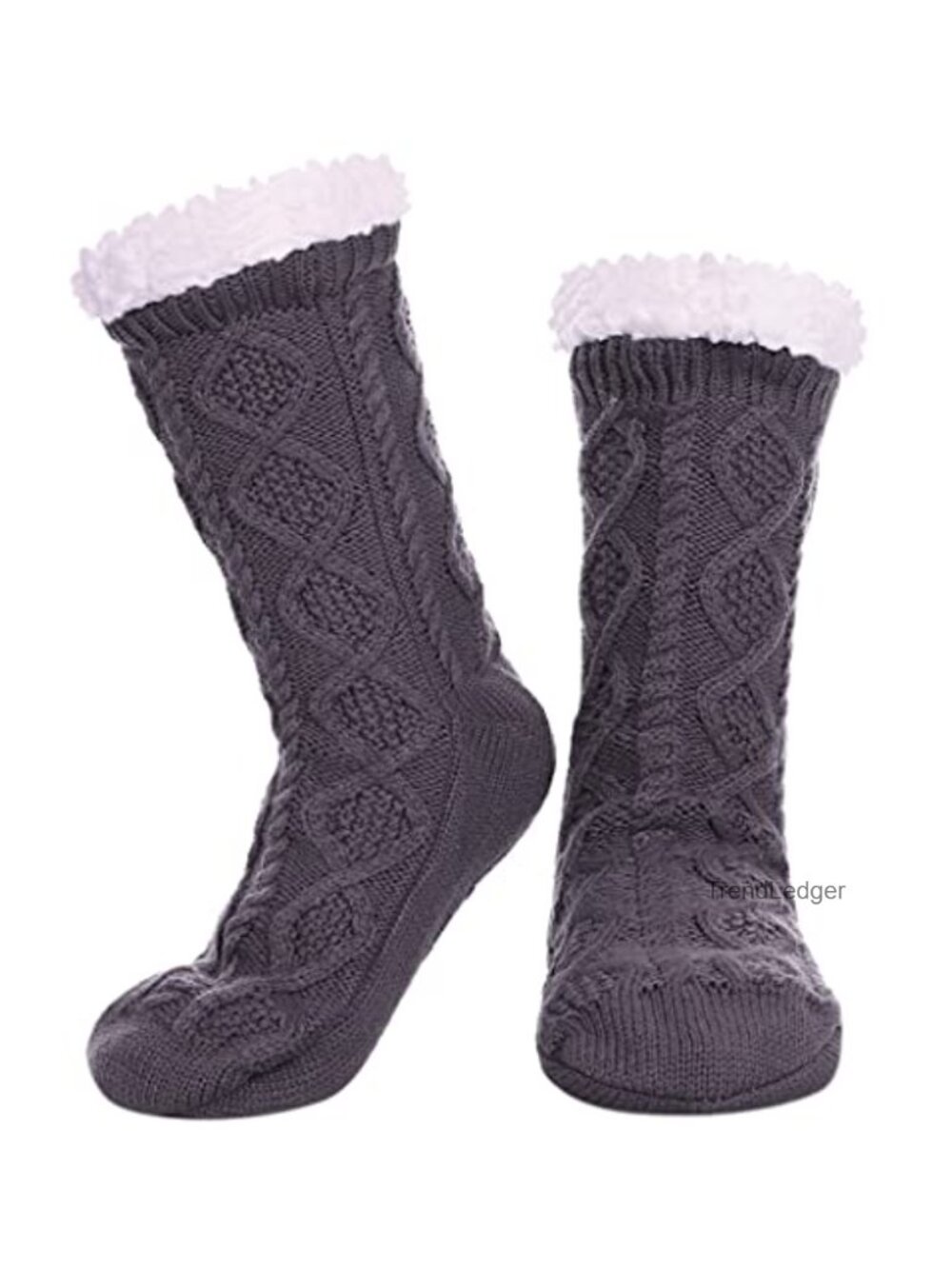 Fleece Lined Slipper Socks Fuzzy Non Slip Winter Warm Cozy